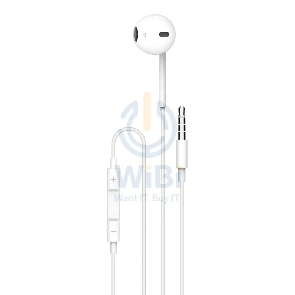 Soundtec By Porodo أحادية اللونفردي سماعة أذن 3.5 ملم Aux - أبيض اكسسوارات > الصوت > سماعات الرأس