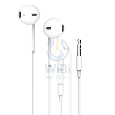 Soundtec By Porodo Stereo Earphones With 3.5mm Aux Connector - White Accessories > Audio > Headphones