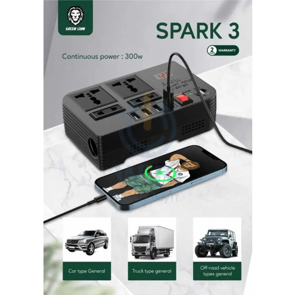 Spark 3 Power Inverter - 2 Way / USB / 300W Accessories > Power > Power Protection > Surge Protector > Offer Zone