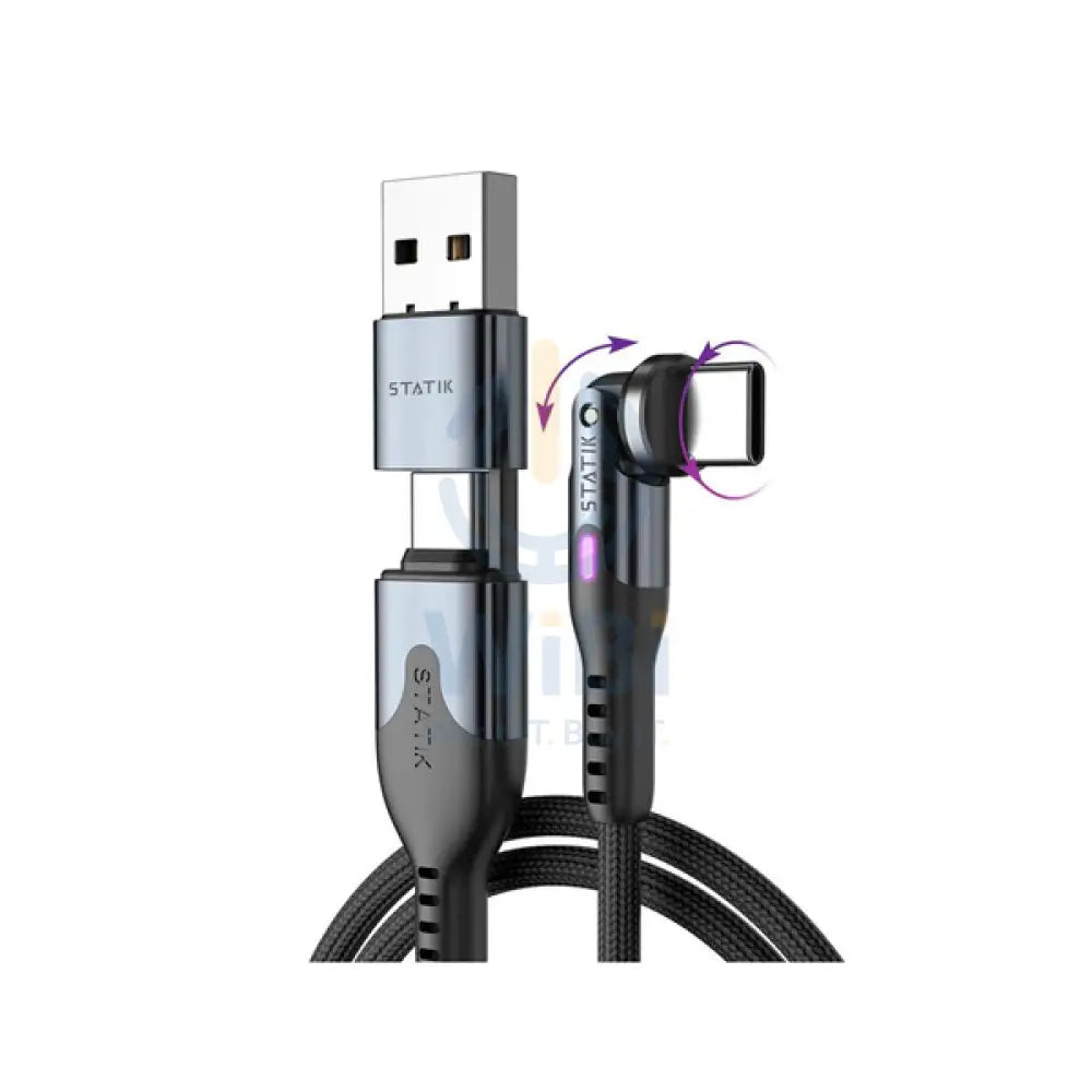 Statik PowerPivot Pro 100w Nylon Braided C-C Cable 90cm - Black Accessories > Cables & Converters > Cables