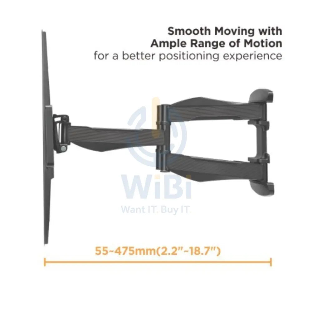 Stylish Full Motion TV Wall Mount - Black Accessories > Mobiles & Tablets > Mobiles > Screen Protectors & Covers