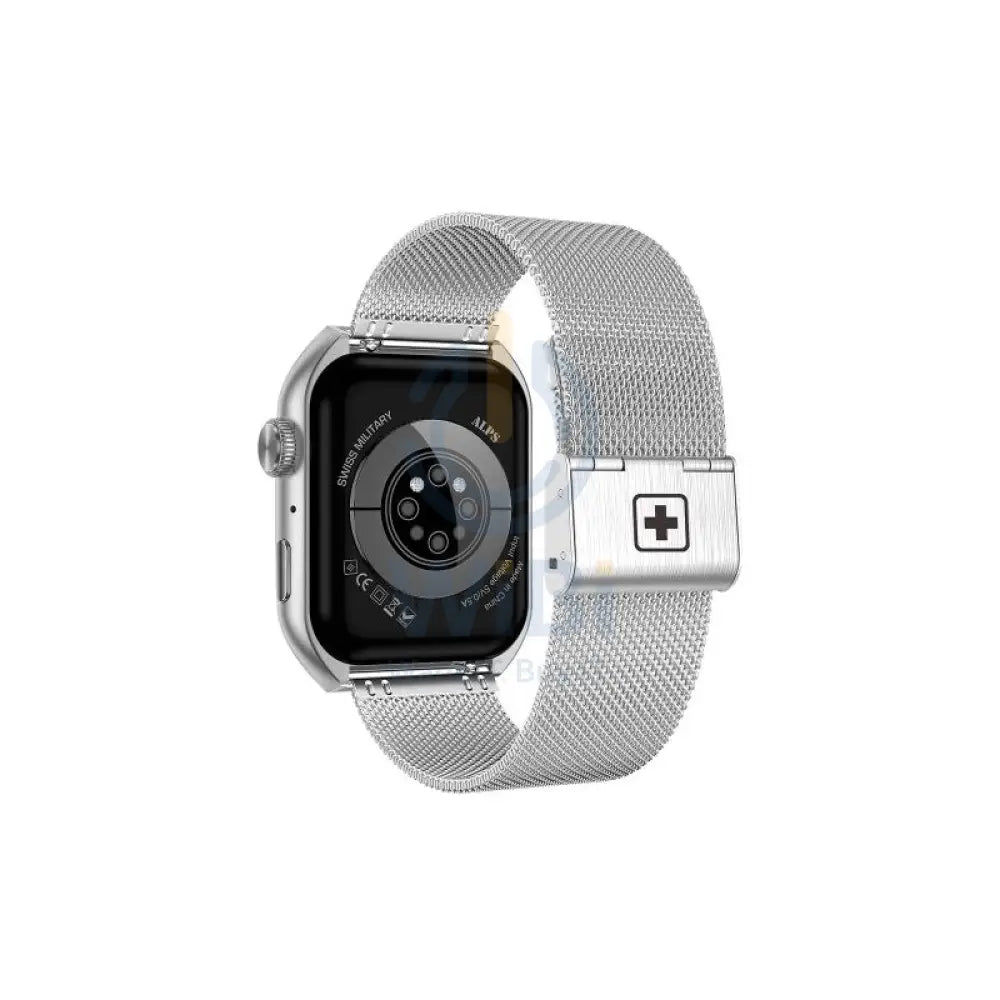 Swiss Military Alps 3 Gun Steel Strap - Silver Metal / Smart Watch Smart Watches