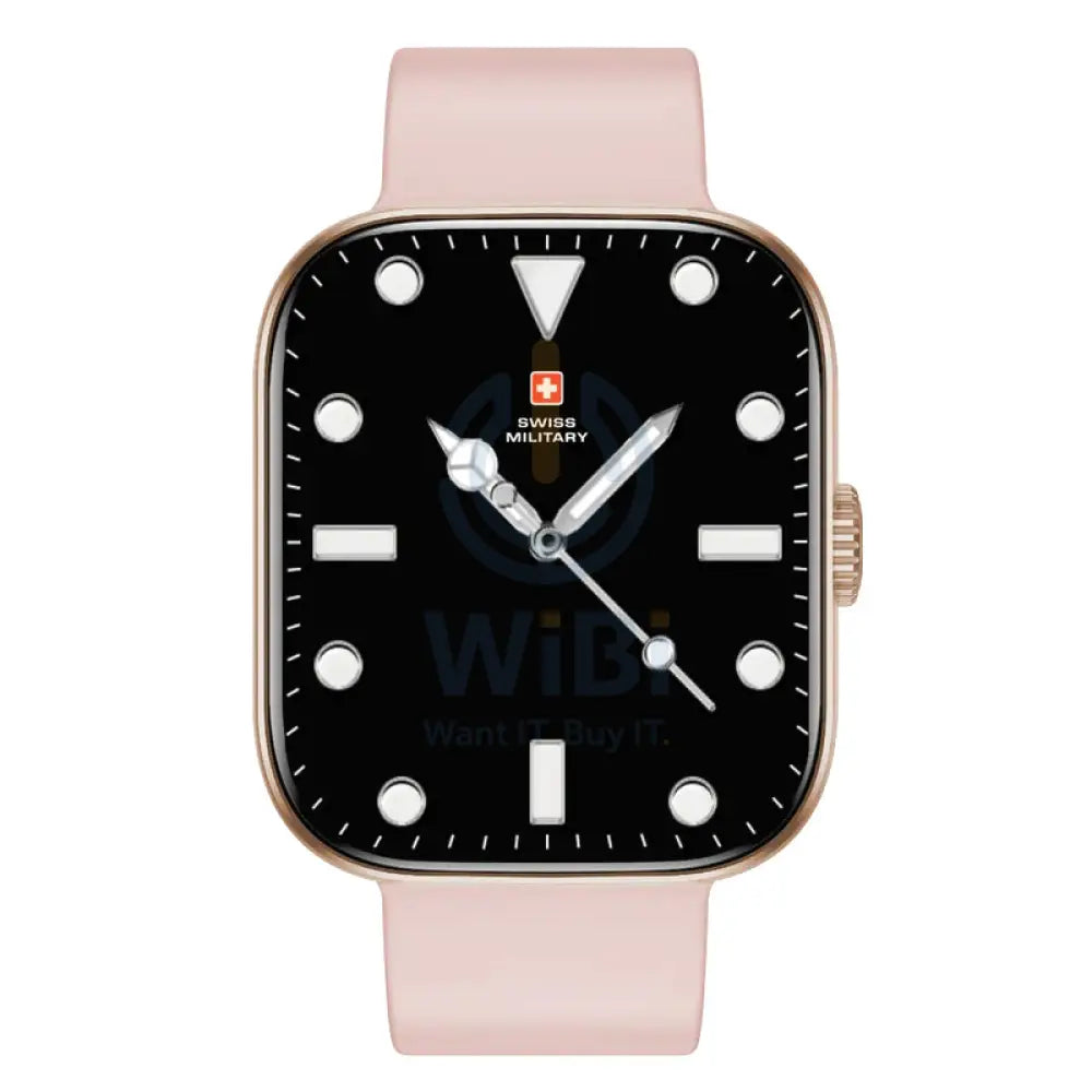 Swiss Military Alps 4 Pink Silicon Strap - Rose Gold Frame / Smart Watch Smart Watches