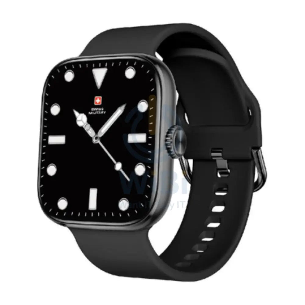 Swiss Military Alps 4 Silicon Strap - Black / Smart Watch Smart Watches