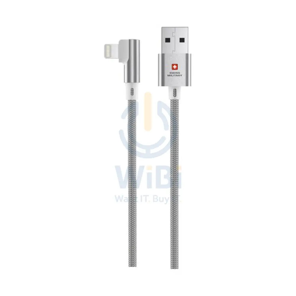 Swiss Military Braided Type-A To Lightning Data Sync And Charging Cable - 2 Meter / 20W / White Accessories > Cables &