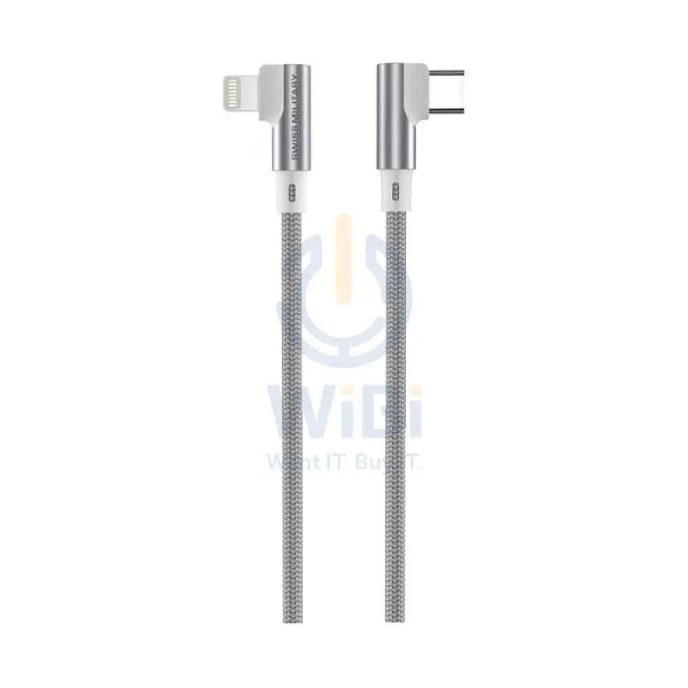 Swiss Military Braided Type-C To Lightning Data Sync Charging Cable - 2 Meter / 18W / White Accessories > Cables &