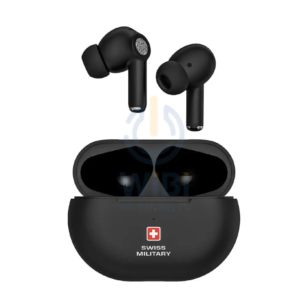 Swiss Military Delta 5 Stereo Earbuds - ANC + ENC / Wireless / Black Accessories > Audio > Headphones