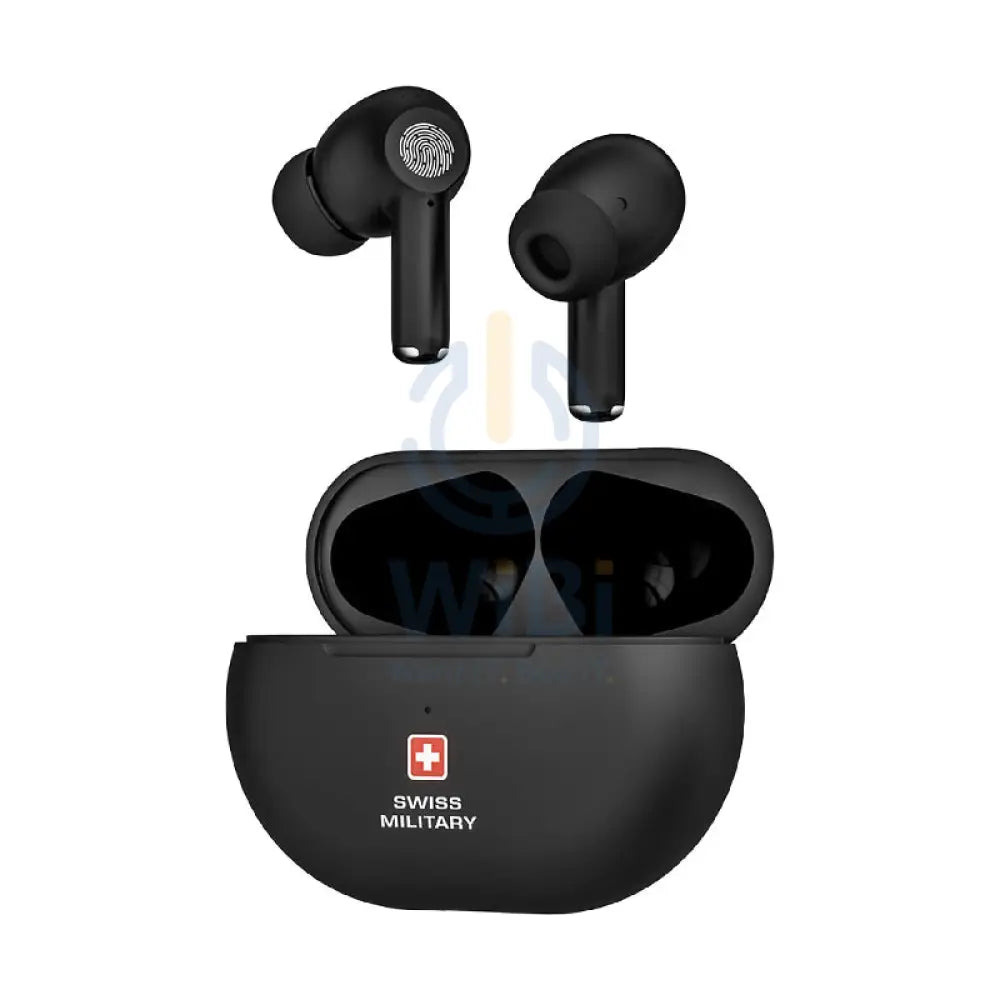 Swiss Military Delta 5 Stereo Earbuds - ANC + ENC / Wireless / Black Accessories > Audio > Headphones