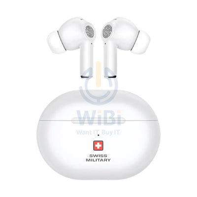 Swiss Military Delta 5 Stereo Earbuds - ANC + ENC / Wireless / White Accessories > Audio > Headphones