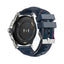Swiss Military Dom 2 Smart Watch - Silver Frame Blue Silicon Strap with Swiss Military Delta Earbud - White Smart