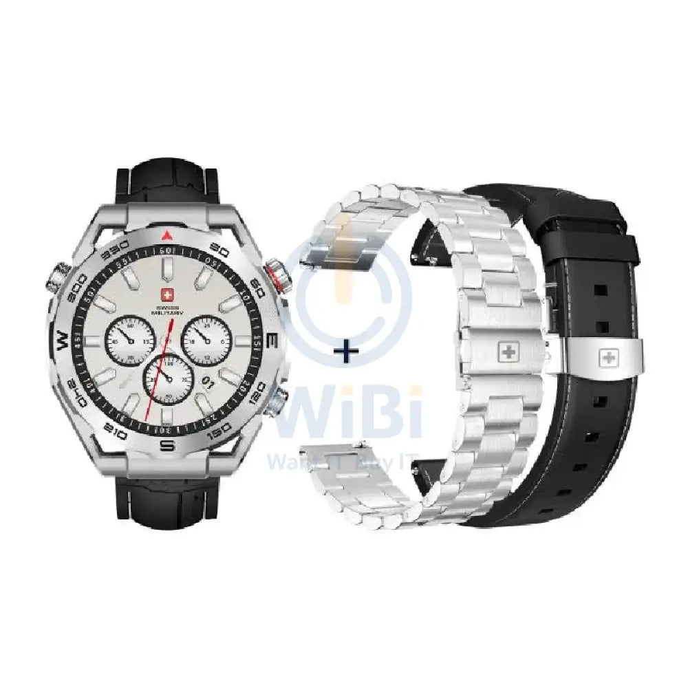 Swiss Military DOM 3 Silicone Strap With 2 Premium Straps - Black / Smart Watch Smart Watches