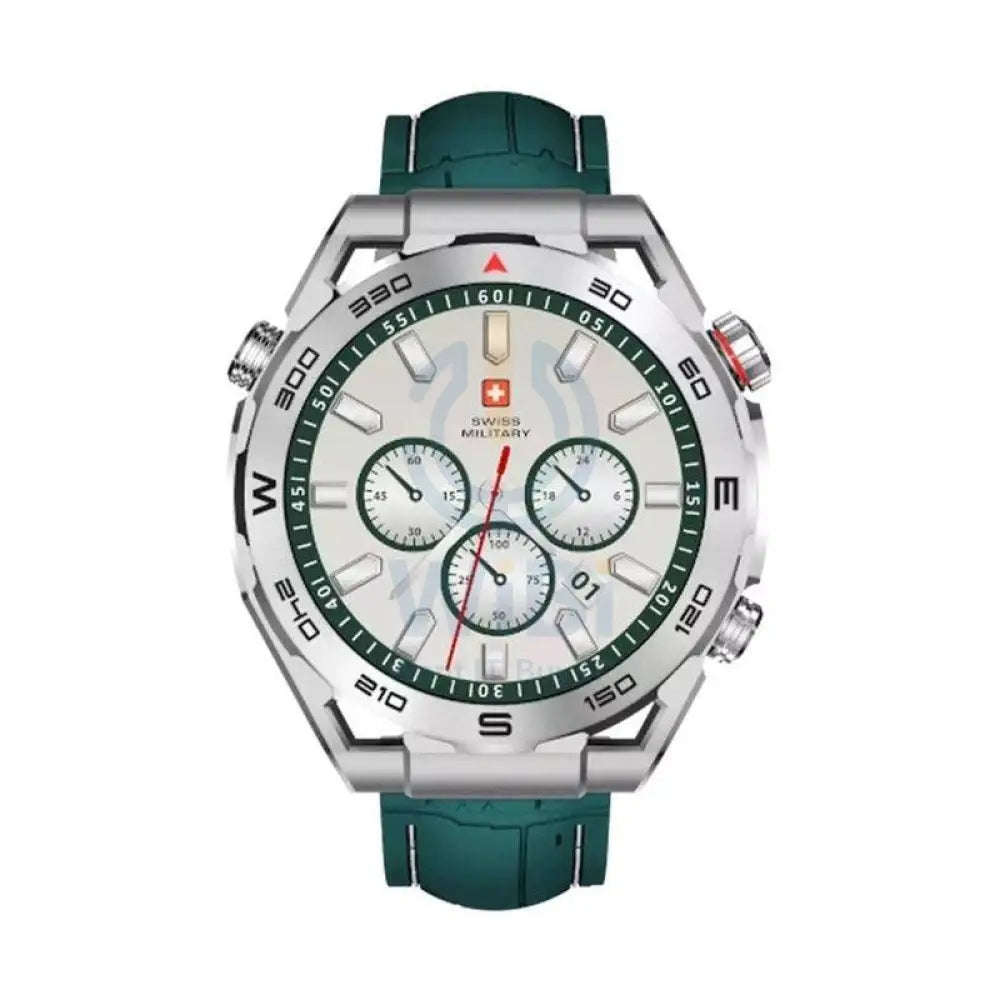Swiss Military DOM 3 Silicone Strap With 2 Premium Straps - Green / Smart Watch Smart Watches > Offer Zone