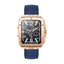 Swiss Military Smart Watch Rose Gold Frame Blue leather Strap Smart Watches