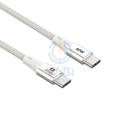 Swiss Military USB-C To USB-C Data Sync Charging Cable - 1.2 Meter / 30W / White Accessories > Cables & Converters >