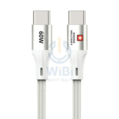 Swiss Military USB-C To USB-C Data Sync Charging Cable - 1.2 Meter / 60W / White Accessories > Cables & Converters >