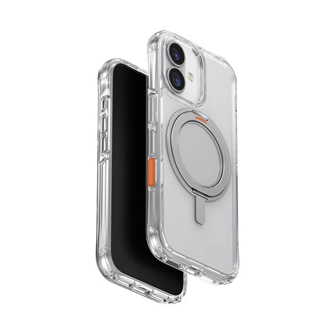 Uniq Hybrid Swivix With 360 Rotating Kickstand Case with MagClick for iPhone 17 (2025) 6.3: - Lucent Clear Accessories