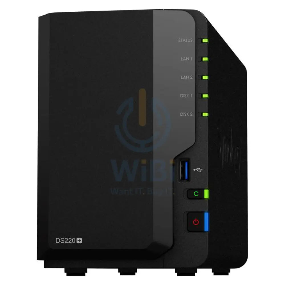 سينولوجي ديسك ستيشن DS220+ - 2 تيرابايت / 2x 1 تيرابايت / ساتا / 2-خلجان / يو اس بي / شبكة محلية / كمبيوتر مكتبي