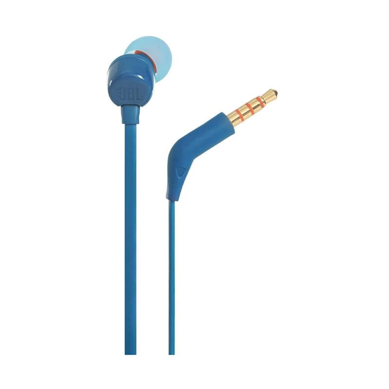 JBL Tune 110 Earphones - 3.5 mm / In-ear / Wired / Blue