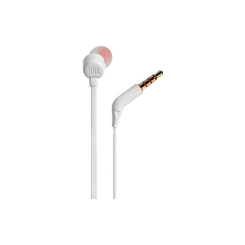 JBL Tune 110 Earphones - 3.5 mm / In-ear / Wired / White