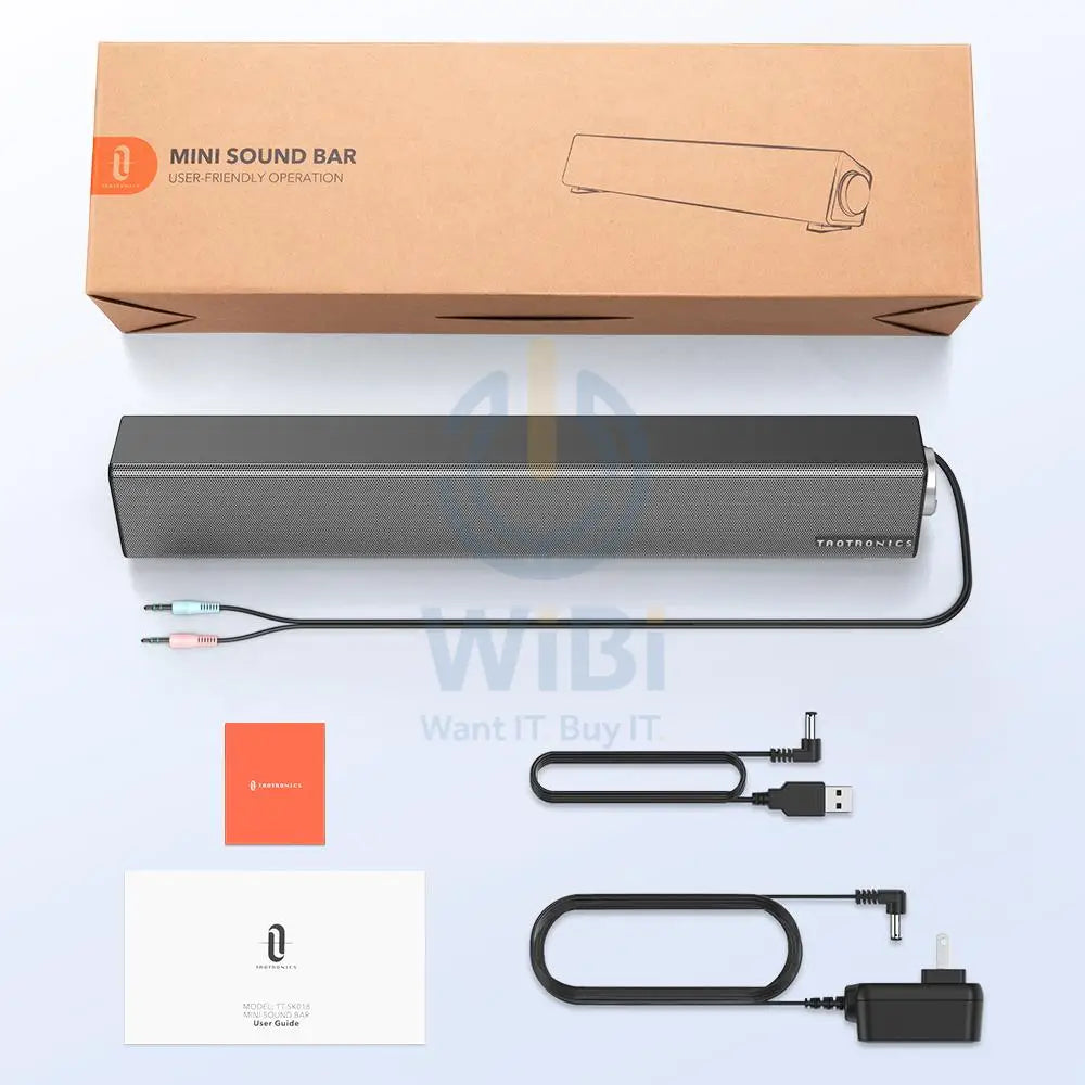 TaoTronics PC Sound Bar Wired Computer Speaker Accessories > Mobiles & Tablets