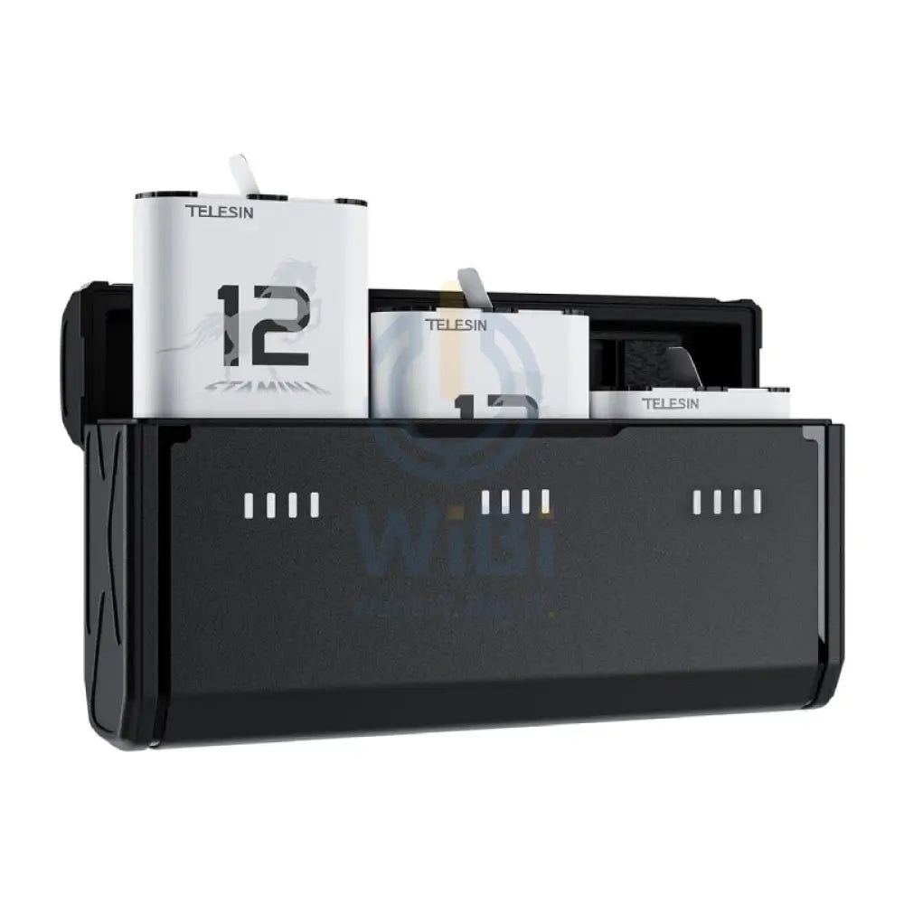 TELESINحجم فتحة شاحن & 2 Stamina Batteries Kit for GoPro HERO12/11/10/9 - أسود اكسسوارات  كاميرات