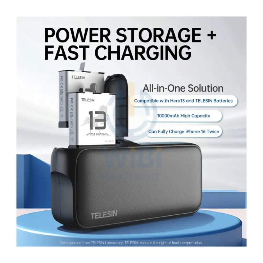 TELESIN طاقة لبطاريات GoPro HERO13 - أسود اكسسوارات  كاميرات