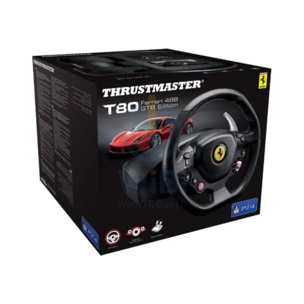 ثراست ماستر T80 فيراري 488 GTB إصدار 488 GTB للسباقات دولاب - أسود اكسسوارات > وحدات التحكم في الألعاب >منطقة الألعاب