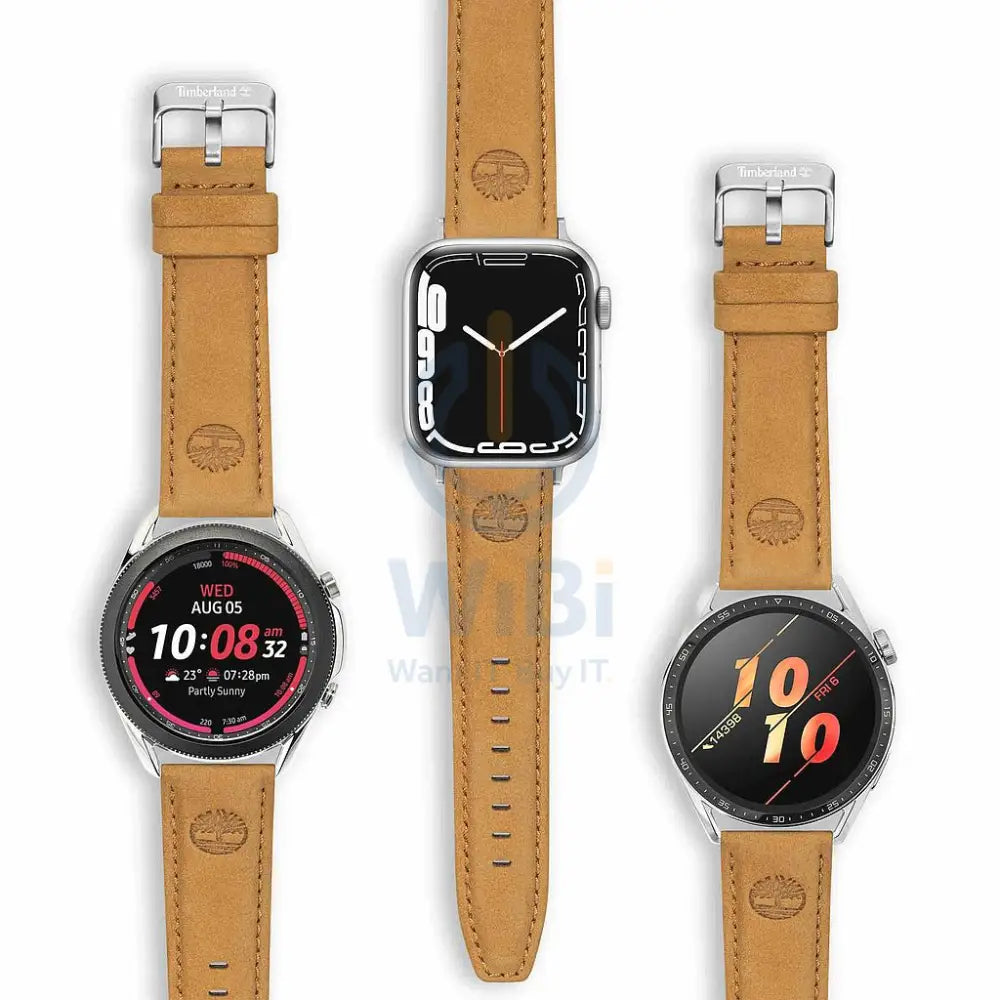 Timberland Lacandon Apple Watch Ultra/45/44/42mm Smart Watch 22mm Leather Strap - Wheat Leather Accessories > Smart