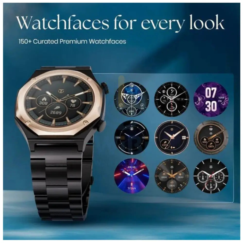 TITAN Maestro Smart Watch - 1.43’’AMOLED / Bluetooth / Black/Rose Gold Bezel Smart Watches