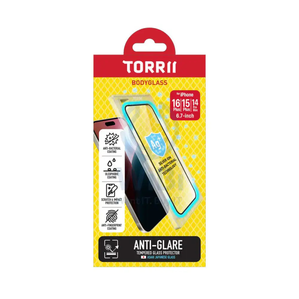 Torrii Bodyglass Screen Protector Tempered Glass - Apple iPhone 16 Plus / 15 Plus / 14 Pro Max / Clear Accessories >