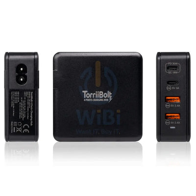Torrii Bolt 4 Port Charging Hub - 47W / 2 x USB-C / 2 x USB-A / QC 3.0 / Black Accessories > Power Adapters