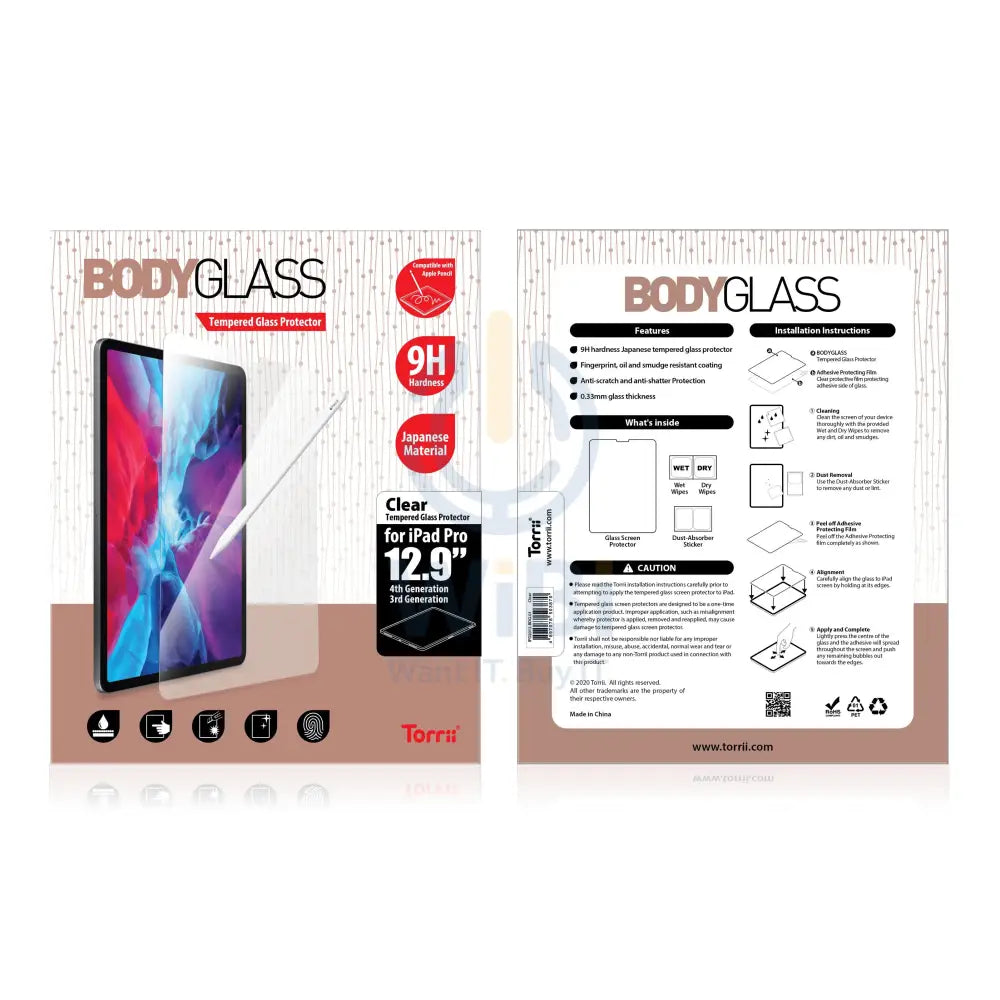 Torrii Screen Protector - Clear / Apple iPad Pro 12.9’’ Accessories > Mobiles & Tablets > Tablets > Screen Protectors