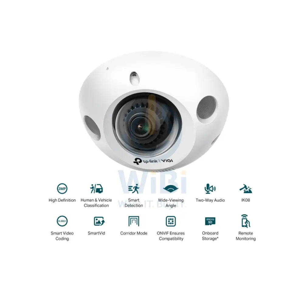 تي بي لينك 3MP IR ميني قبة ميني  الشبكة كاميرا - RJ45 / أبيض كاميرات  الأمان  > قبة الأمان كاميرات