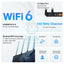 TP-Link (Archer AX55 Pro) AX3000 Dual Band Multi-Gigabit Wi-Fi 6 Router - 2.5 GHz(574 Mbps) / USB 3.0 / Gigabit WAN