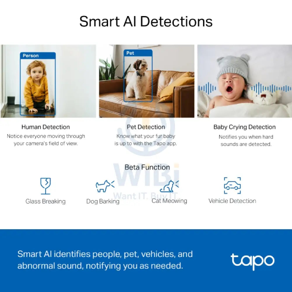 TP-Link TAPO C220 Pan/Tilt AI Home Security Wi-Fi Camera - 2K 4 MP QHD / 12x Digital Zoom Cameras > Security Cameras