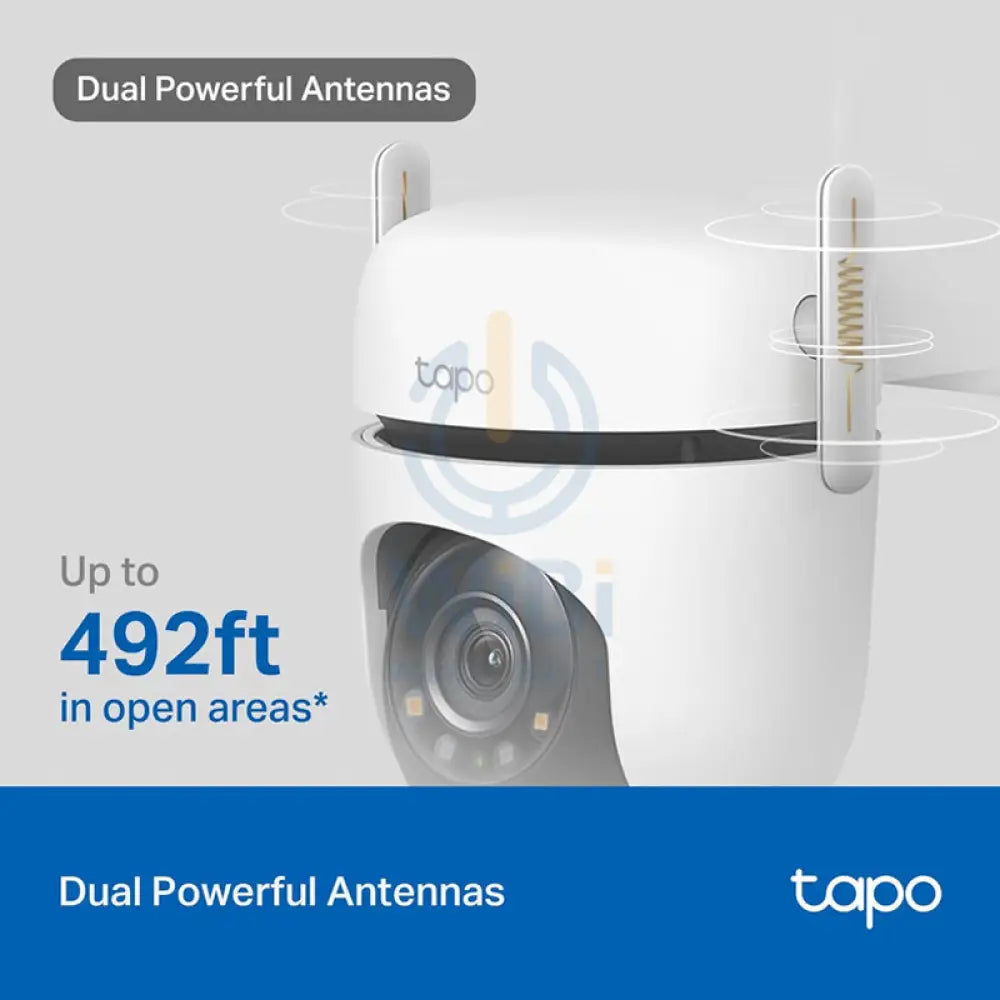TP-Link (Tapo C520WS) Outdoor Pan/Tilt Security Wi-Fi Camera - 4MP / H.264 / 1440p Full HD / 2.4 GHz - White Cameras >
