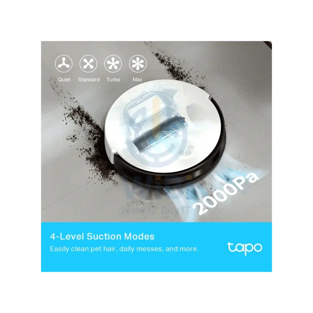 TP-Link (Tapo RV10) Robot Vacuum & Mop - 2600 mAh / 4-Level Accessories > Smart Devices