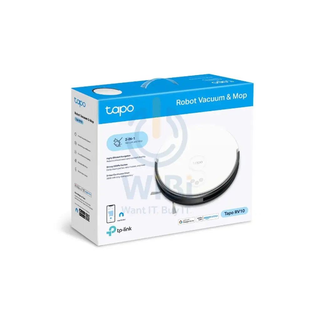 TP-Link (Tapo RV10) Robot Vacuum & Mop - 2600 mAh / 4-Level Accessories > Smart Devices