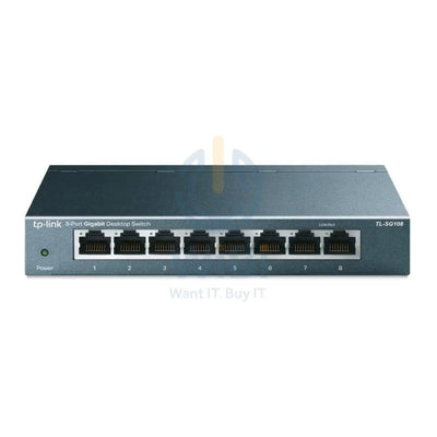 TP-Link TL-SG108 8-Port Gigabit Desktop Switch - 8 Ports / AC 120/230 V