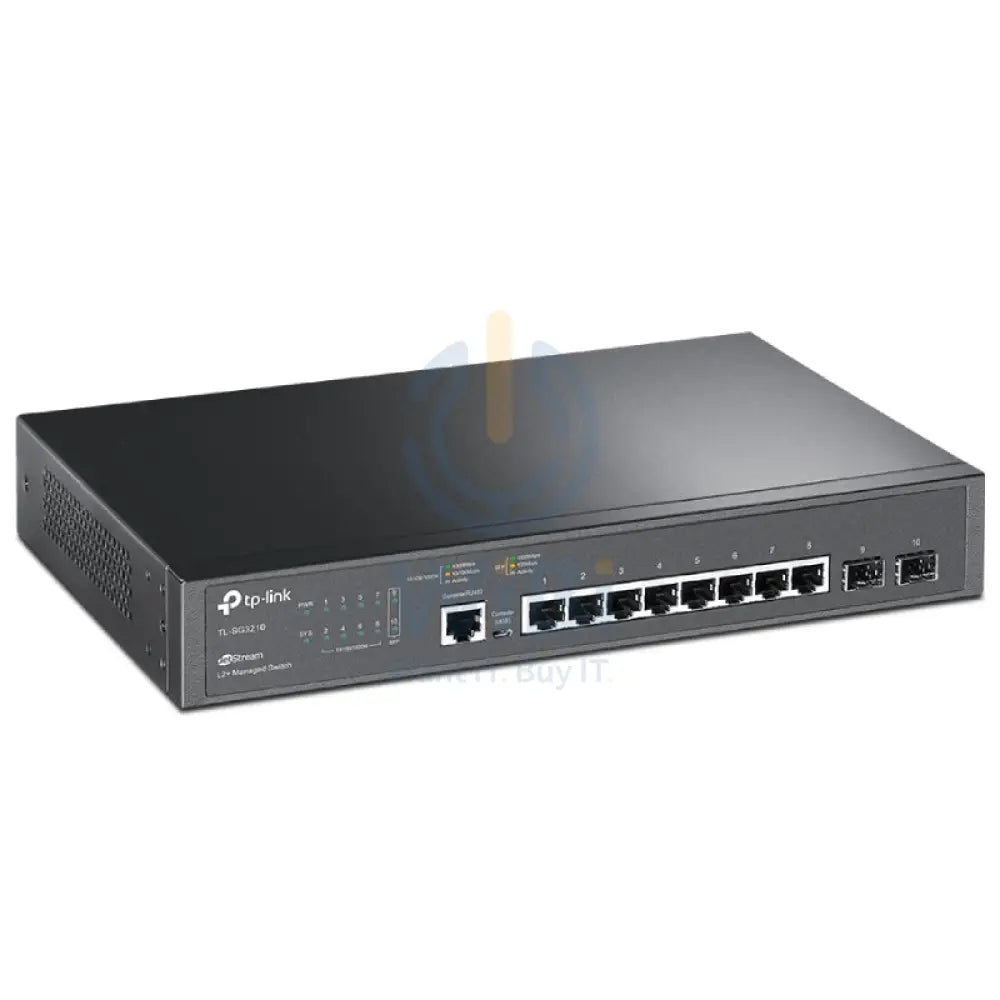 TP-Link (TL-SG3210) JetStream 8-Port Gigabit L2 + Managed Switch with 2 SFP Slots - 20Gbps / Micro-USB / LAN Networking