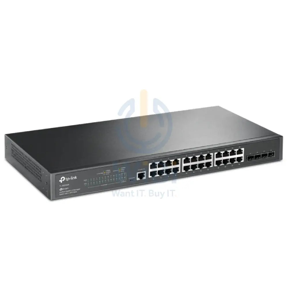 TP-Link (TL-SG3428) JetStream 24-Port Gigabit L2 Managed Switch with 4 SFP Slots - 56Gbps / Micro-USB / LAN Networking