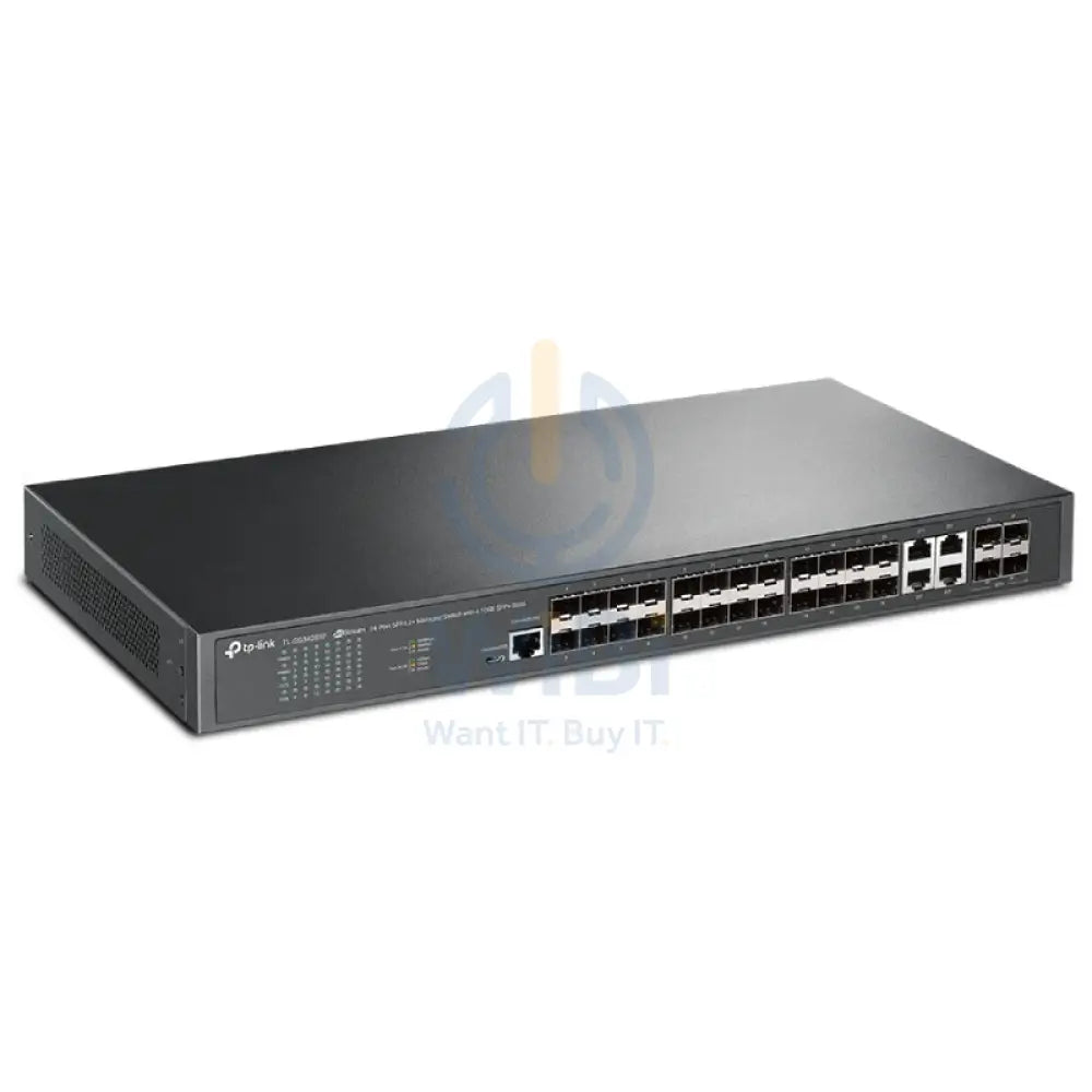 TP-Link (TL-SG3428XF) JetStream 24-Port SFP L2 + Managed Switch with 4 10GE SFP + Slots - 128Gbps / Micro-USB / LAN