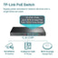 TP-Link (TL-SL1218P) 16-Port 10/100 Mbps + 2-Port Gigabit Rackmount Switch with 16-Port PoE + - 7.2Gbps / LAN