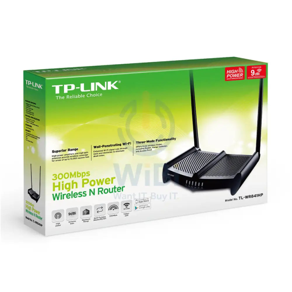 TP-Link (TL-WR841HP) High Power Wireless N Router - 2.4GHz (300 Mbps) / WAN / LAN Networking Products > Routers