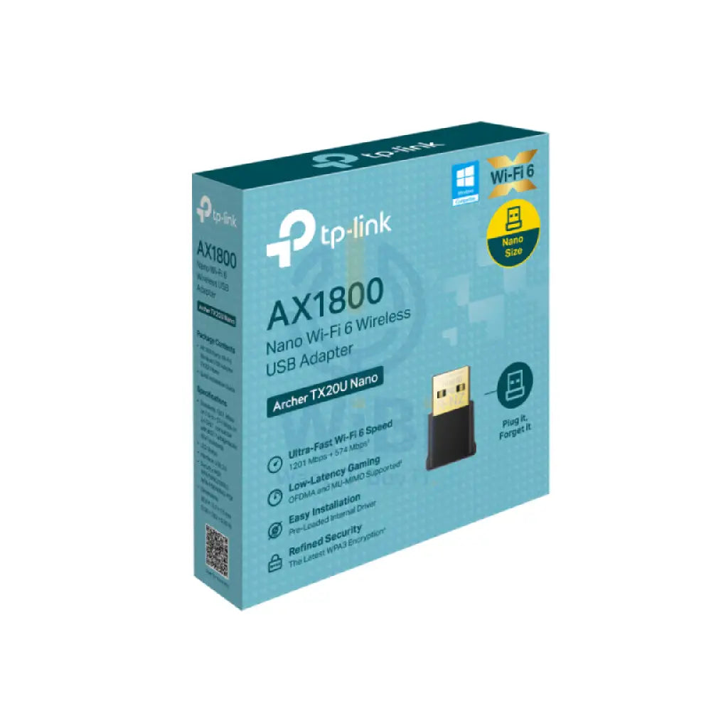 TP-Link TX20U Nano AX1800 Nano Wi-Fi 6 Wireless USB Adapter Networking Products > Wireless USB Network Adapter