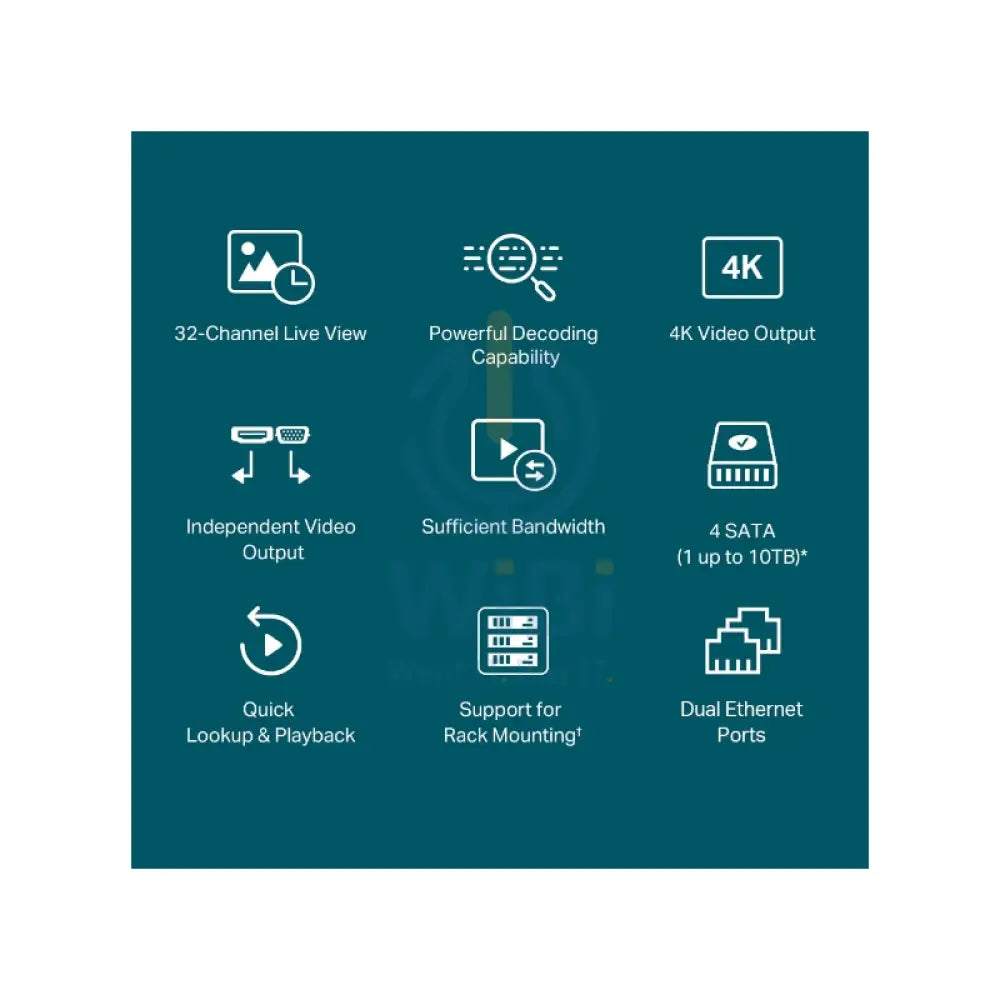 TP-Link (VIGI NVR4032H) VIGI 32 Channel Network Video Recorder - 320 Mbps / USB / LAN Cameras > Camcorders