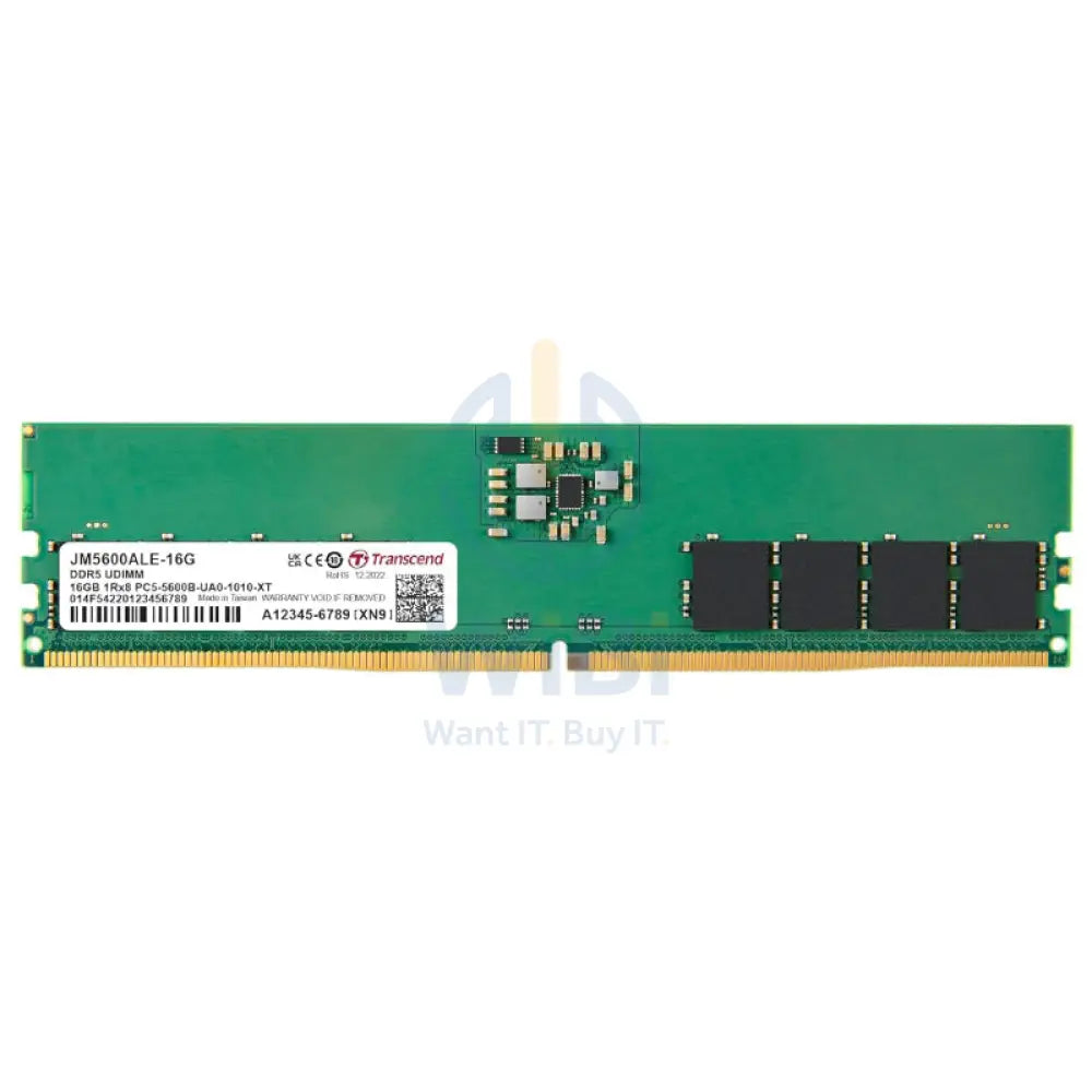 Transcend Memory Module Transcend Long-DIMM Desktop Memory - 16GB / DDR5 / Memory Module – WIBI ...