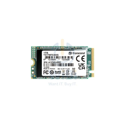 ترانسسيند PCIe 400S - 1 تيرابايت / فوق إلى 2000/1700 ميغابت في الثانية / م.2 2242 / PCIe / إس إس دي صلبة حالة محرك) تخزين > حالة محرك
