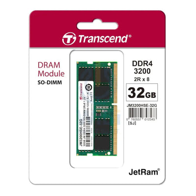 Transcend SO-DIMM Laptop Memory - 32GB / DDR4 / 3200 MHz / Memory Module Accessories > Memory > Laptop Memory