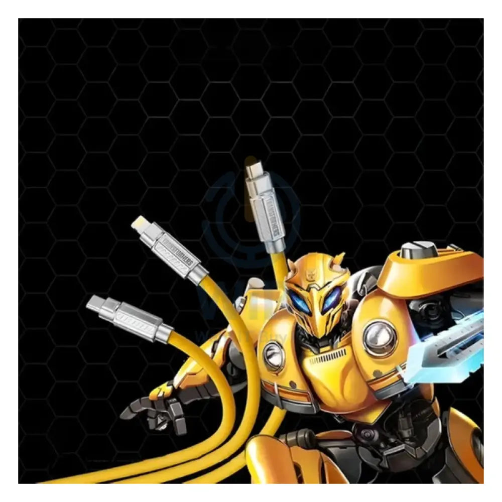 Transformers TF-A03 Bumblebee Three-In-One Fast Charging Data Cable - 1.2 Meter / Yellow Accessories > Cables &